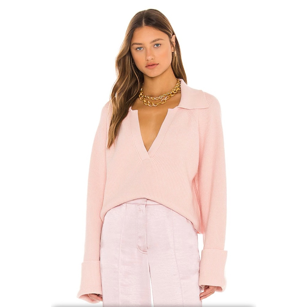 L’Academie Harvey Pullover Sweater in Blush Pink! Sz S!